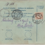 Ungarn/Kroatien - 10 f. Ganzsache + Zusatz Paketkarte Pregrada - Oderburg 1901