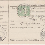 Ungarn/Serbien - 60 f. Turul Telefonquittung Zsablya Žabalj Josefsdorf 1912