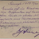 Ungarn/Rumänien - 2+3 f. Schnitte je Paar Karte i.d. SCHWEIZ Sümeg - Zürich 1919
