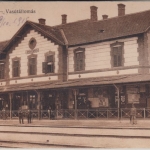 Ungarn - Gyékényes Bahnhof sw-Ansichtskarte/Feldpost gelaufen 1915