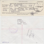 Papua New Guinea - Wau 23.8.96 Luftpost Einschreibebrief Krabben