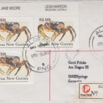 Papua New Guinea - Alotau 8.1.97 Einschreibebrief 3x0,50t Krabben