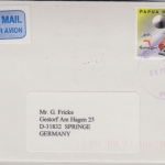 Papua New Guinea - K1 Gewichtheber Olympiade Sydney Luftpostbrief Madang 2001