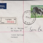 Papua New Guinea - Vanimo 27.8.97 Einschreibebrief Chinese year of the pig 1995