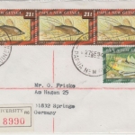 Papua New Guinea - University 27.9.94 Einschreibebrief Freshwater Fish