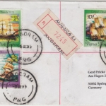 Papua New Guinea - Angoram 8.9.99 Einschreibebrief Sailing Ships Segelschiffe
