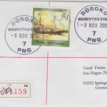 Papua New Guinea - Boroko Registration 7 8.11.2000 Einschreibebrief segelschiffe