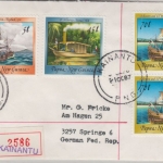 Papua New Guinea - Kainantu 1.10.87 Einschreibebrief Segelschiffe Sailing ships