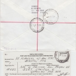 Papua New Guinea - Hoskins 2.10.90 Einschreibebrief Segelschiff ATM-Label
