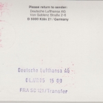 Syrien - Lufthansa Erstflug Etappe Damascus Frankfurt/M. 1985 180 P. 25 Y OMI