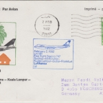 UAR - Lufthansa Erstflug Sydney - FFM, Etappe Dubai - FFM 1982