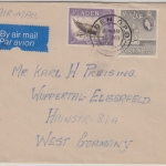 Aden - 1 Sh.+70 C. Freimarken Luftpostbrief Aden - Wuppertal 1954