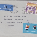 Bermuda - 1/6 Sh. Freimarke Luftpostbrief Hamilton - Düsseldorf 1963
