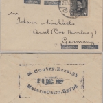 Ägypten - 2 M. König Fuad Drucksachenbriefchen Cairo - Assel (Bz. Hamburg) 1927