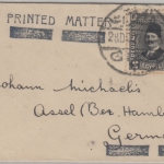 Ägypten - 2 M. König Fuad Drucksachenbriefchen Cairo - Assel (Bz. Hamburg) 1927