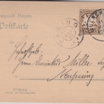 Bayern - 2 Pfg. Rauten Ganzsache priv. Zudruck München 37 - Neupasing 1906