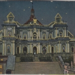 Schlesien - Albendorf Bz. Breslau Gnadenkirche elektr. beleuchtet farb. AK 1931