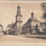 Schlesien - Trebnitz St. Hedwigskirche u. Kloster sw-Fotokarte ca. 1930/35