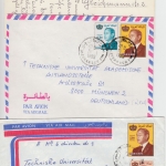 Marokko - König Hassan II 5 Briefe/Postkarten Portostufen ex 1984-1989