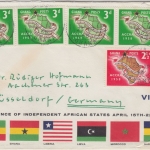 Ghana - 1st Conference Indep States illustr. Luftpostbrief Accra Düsseldorf 1958