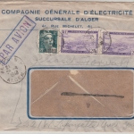 Algerien - 2x25 Fr. Hafen u.a. Luftpostbrief n. USA Alger - Detroit 1948