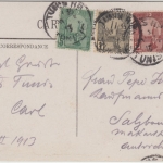 Tunesien - 5+2x2+1 C. Kairuan farb. AK (Souk el Erouk) Tunis - Salzburg 1913