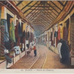 Tunesien - 5+2x2+1 C. Kairuan farb. AK (Souk el Erouk) Tunis - Salzburg 1913