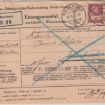 Schweiz - 2x20 Rp. Tell Einschreibebrief Einzugsmandat Melchnau - Murkarch 1923