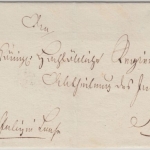 Preussen - Wangerin 16/11 L2 Dienstbrief n. Stettin - ohne Inhalt ca. 1840