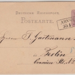DR - Arnswalde 30/1 (1876) Ra2 5 PfgE. Ganzsache n. Berlin