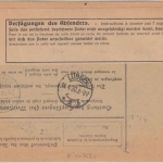 DR - Guben 2 Gebühr bezahlt Paketkarte Selbstbucher n. FINNLAND (Karjaa) 1930