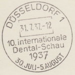 DR - Düsseldorf 1937 10. Internationale Dental Schau SST 3 Pfg. Privatganzsache