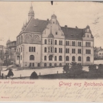 Österreich Böhmen - Reichenberg Handels- u. Gewerbekammer sw-AK gelaufen 1901