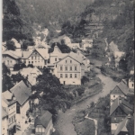 Österreich Böhmen - Herrnskretschen Hřensko Ortsansicht sw-AK gelaufen ca. 1910