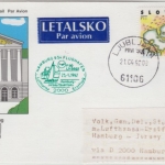 Slowenien - 47 T. 500 J. Entdeckung Amerika Zuleitungspost LH-Erstflug 1992