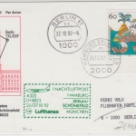 BRD - 60 Pfg 500 J. Entdeckung Amerika Bogenecke Formnummer LH-Erstflug 26.10.92