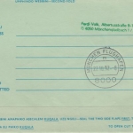 Ciskei - Aerogramme Zuleitung LH-Erstflug Nachluftpost Berlin München 1992
