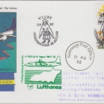 Schweden - 2,30+2,30 Kr. Bienen Zuleitung LH Erstflug München - Palermo 1992