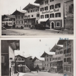 Österreich - Hopfgarten 2 sw-Fotokarten Straßenansichten Gasthöfe gelaufen 1941