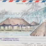Polynesie Francaise 76 F Aerogramme Zuleitung LH-Erstflug Berlin Kopenhagen 1991