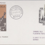 Lettland - Lufthansa Erstflug Riga - Frankfurt a/M. Sonderkarte 1991