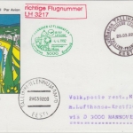 Estland - Lufthansa Erstflug Tallinn - FFM Zuleitungspost Hannover - Nizza 1992