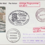 Estland - Lufthansa Erstflug Tallinn - FFM Zuleitungspost Berlin - Nizza 1992