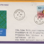 St. Lucia - 50 C. French Angelfish Luftpostbrief Castries - Frankfurt a/M. 1979