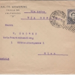 Chile - 40 C. Rengifo Brief n. ÖSTERREICH Valparaiso - Wine 1922 "Via Andes"