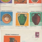 Rumänien - Rum. Keramik 7 versch. Ganzsachenumschläge ungebraucht 1973