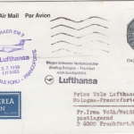 Italien - 650 L. Kampf gg. Aids Lufthansa Erstflug Bologna - Frankfurt a/M 1989