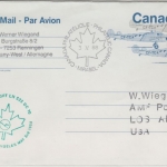 Canada - 74 C. Aerogramme LH Erstflug Montreal/AMF Los Angeles 1988