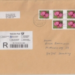 BRD - 5x70 C. Blumen Einschreibebrief Heppenheim - Straubing 2007