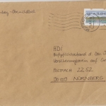 BRD - 300 Pfg. ATM Brief Briefzentrum 90 Rothenberg - Nürnberg 1997